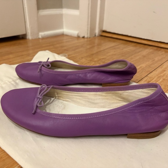 Repetto Lilac Ballet Flats with Bow - Picture 2 of 7